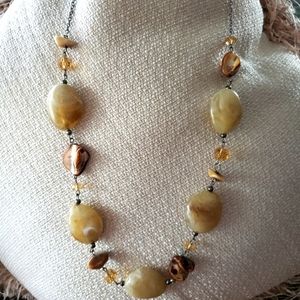 Brown stone necklace